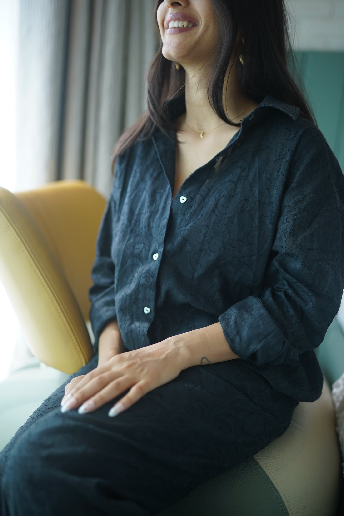 Caia shirt in Charcoal