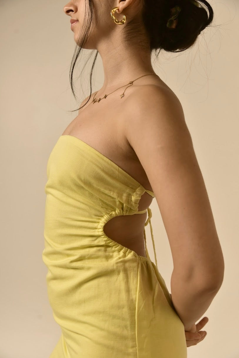 Butter Yellow Midi Dress