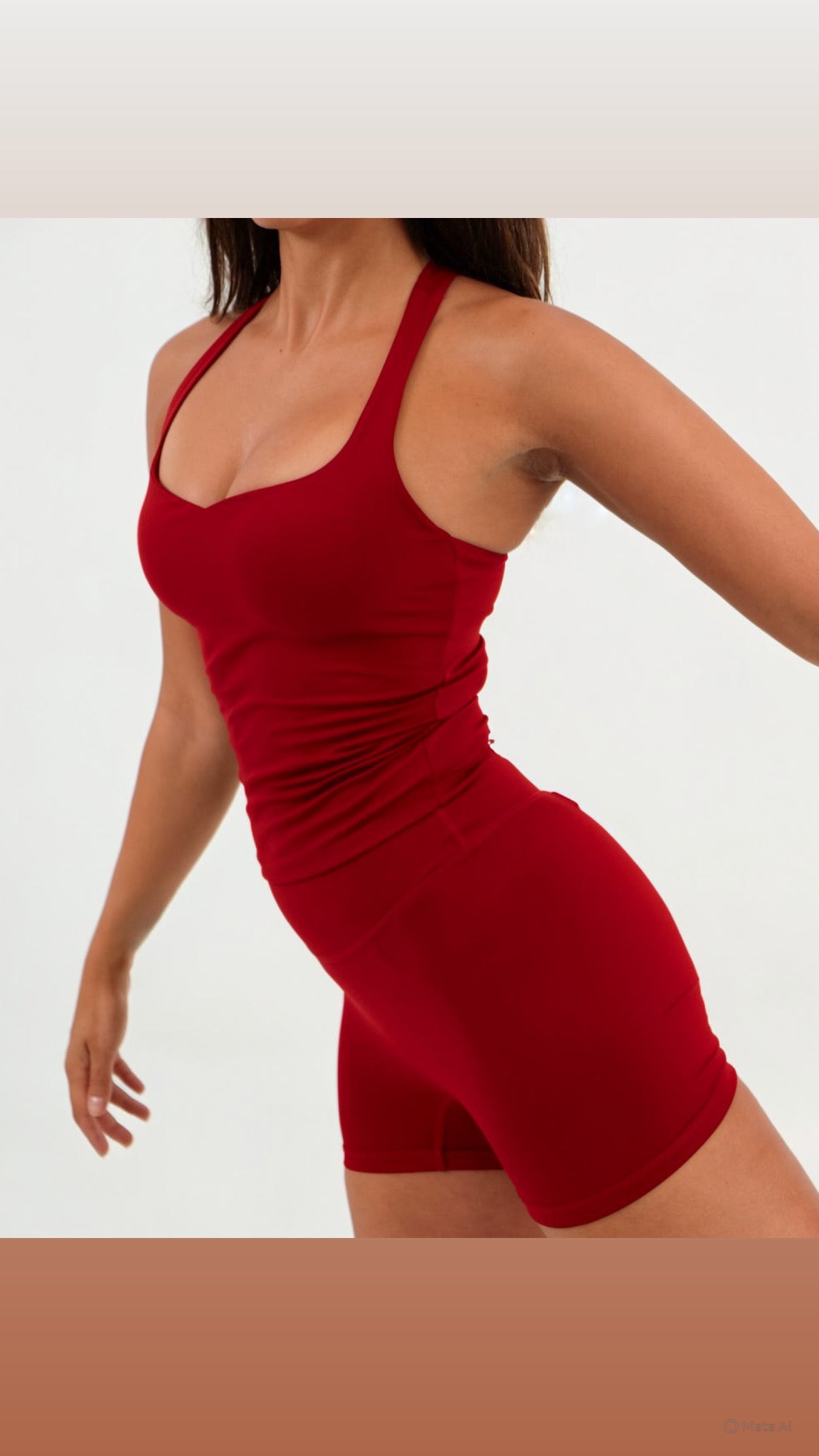 Sweetheart Racerback Tank—Chilli