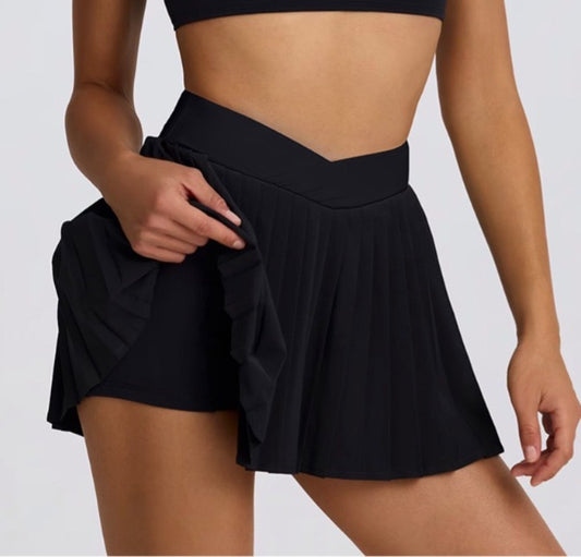 Tennis Skater Skirt- Black