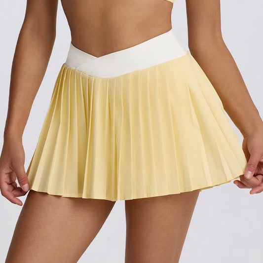 Tennis Skater Skirt- Butter Yellow