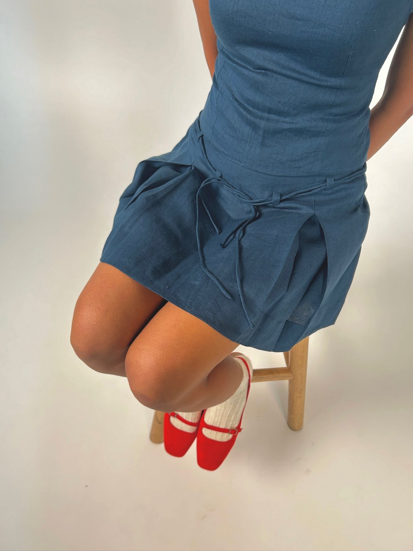 Blue Skater Skirt